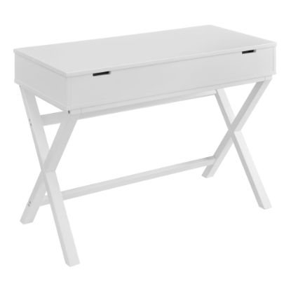 Picture of Linon Lacey 42inW Lift-Top Computer Desk, White