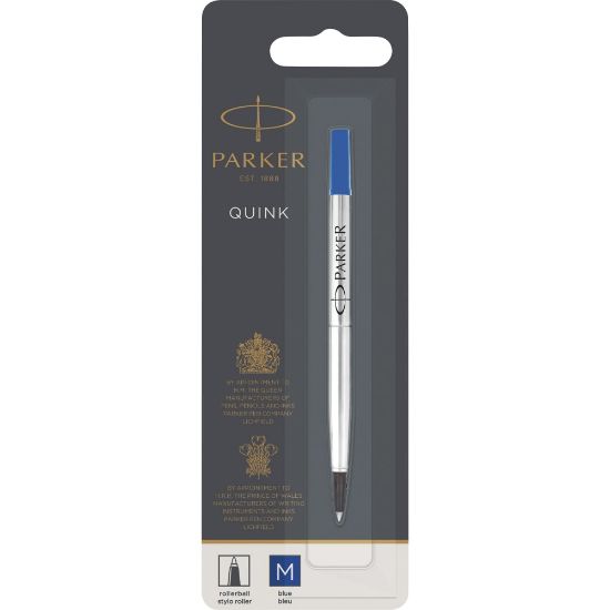 Picture of Parker Rollerball Pen Refill - 0.50 mm, Medium Point - Blue Ink - 1 Each