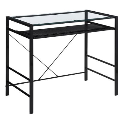 Picture of Office Star Zephyr 36inW Computer Desk, Clear/Black