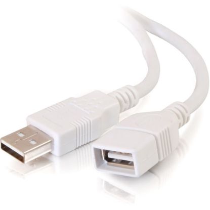 Picture of C2G 2m USB Extension Cable - USB A Male to USB A Female Cable - Type A Male - Type A Female - 6.56ft - White