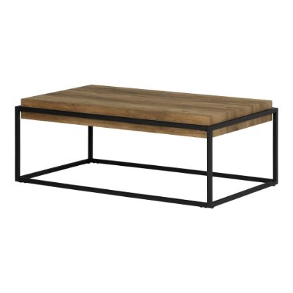 Picture of South Shore Mezzy Modern Industrial Coffee Table, 16-1/2inH x 45inW x 25-1/4inD, Acacia Brown