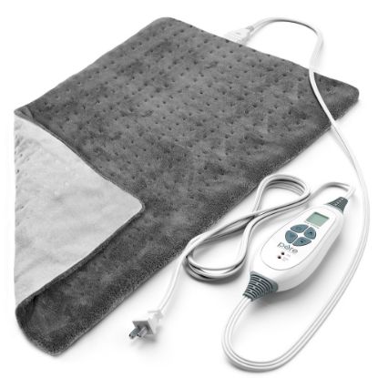 Picture of Pure Enrichment PureRelief XL King Size Heating Pad, 23-1/2in x 11-1/2in, Charcoal Gray