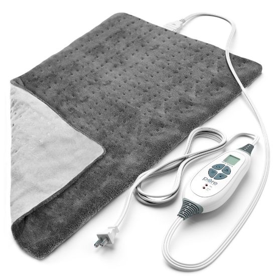 Picture of Pure Enrichment PureRelief XL King Size Heating Pad, 23-1/2in x 11-1/2in, Charcoal Gray