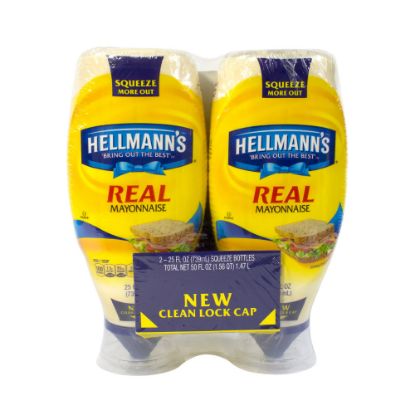 Picture of Hellmanns Real Mayonnaise, 25 Oz Bottle, Pack Of 2