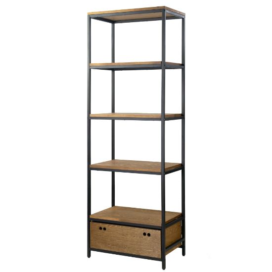 Picture of Glamour Home Amy 71inH Etagere Bookcase, Brown