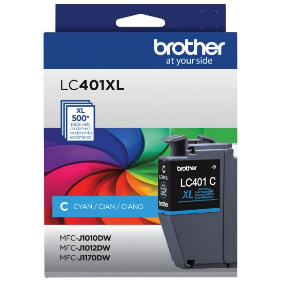 Picture of Brother LC401XL Cyan High-Yield Ink Cartridge, LC401XLC