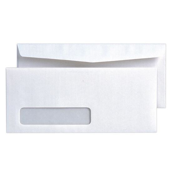 Picture of Quality Park #10 Ridge Window Business Envelopes, Bottom Left Window, Gummed Seal, White, Box Of 500