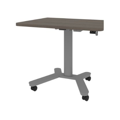 Picture of Bestar Universel Electric 36inW Small Standing Desk, Bark Gray