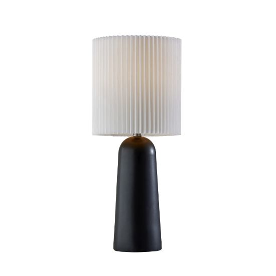 Picture of Adesso Callie Table Lamp, 26inH, White Shade/Black Base