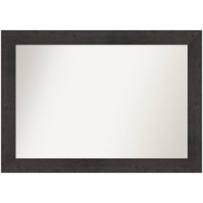 Picture of Amanti Art Non-Beveled Rectangle Framed Bathroom Wall Mirror, 29-1/2in x 41-1/2in, Rustic Plank Espresso