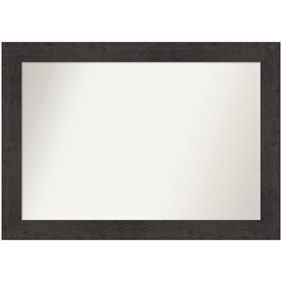 Picture of Amanti Art Non-Beveled Rectangle Framed Bathroom Wall Mirror, 29-1/2in x 41-1/2in, Rustic Plank Espresso