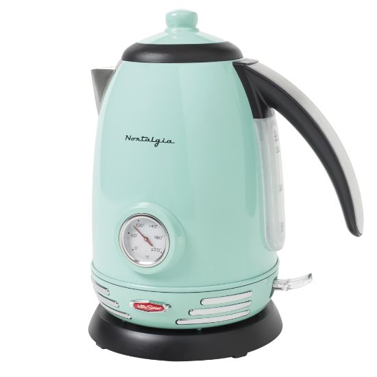 Picture of Nostalgia Electrics Retro 1.7 L Stainless Steel Electric Water Kettle, Aqua