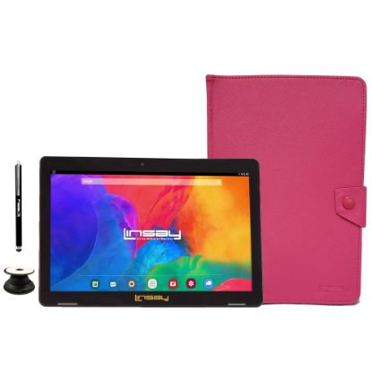 Picture of Linsay F10IPS Tablet, 10.1in Screen, 2GB Memory, 64GB Storage, Android 13, Pink