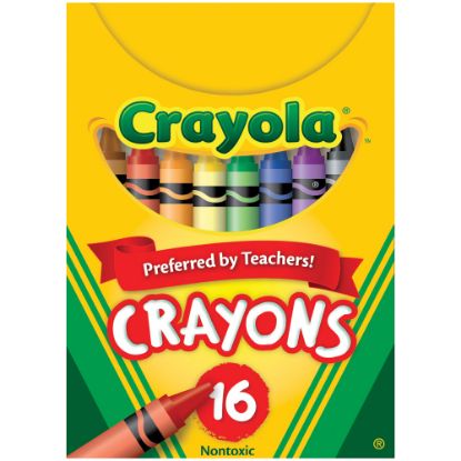 Picture of Crayola Standard Crayons, Assorted Colors, Box Of 16 Crayons