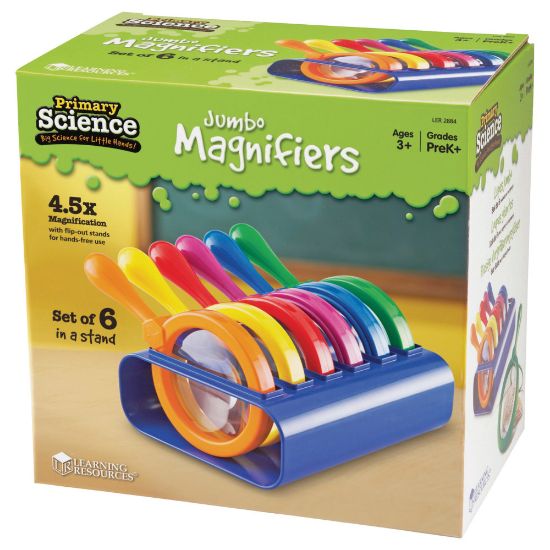 Picture of Learning Resources Primary Science Jumbo Magnifiers, 4 1/2in, Grades Pre-K - 4, Pack Of 6