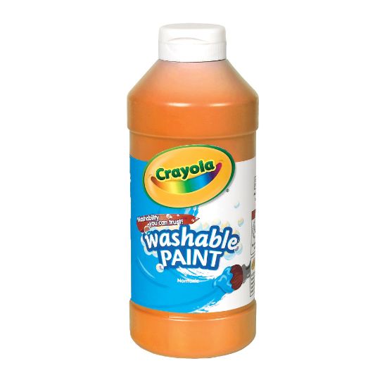 Picture of Crayola Washable Paint, Orange, 16 Oz