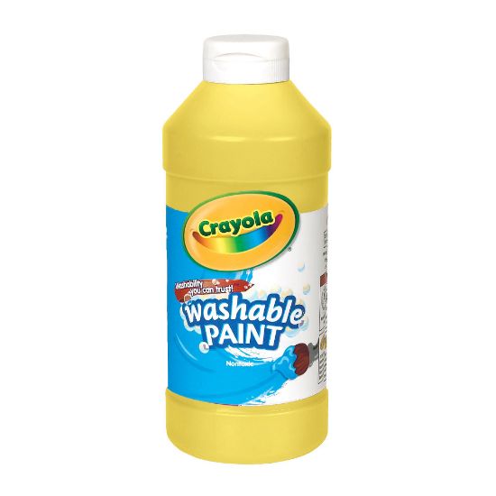 Picture of Crayola Washable Paint, Yellow, 16 Oz