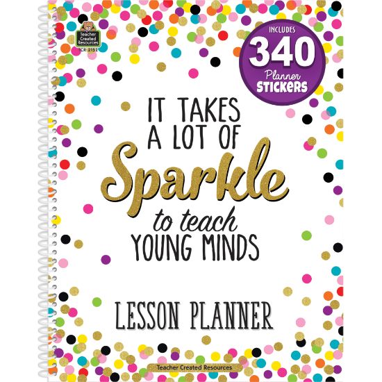 Picture of Teacher Created Resources 40-Week Lesson Planner, 8-1/2in x 11in, Confetti