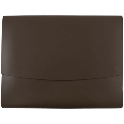 Picture of JAM Paper Leather Portfolio With Snap Closure, 10 1/2in x 13in, Letter Size, Dark Brown