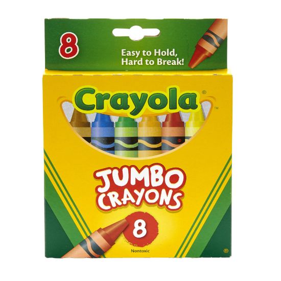 Picture of Crayola Jumbo Crayons, Assorted Colors, Box Of 8 Crayons