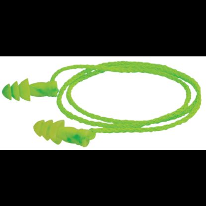 Picture of JETZ Reusable Earplugs, TPE, Bright Green, Corded