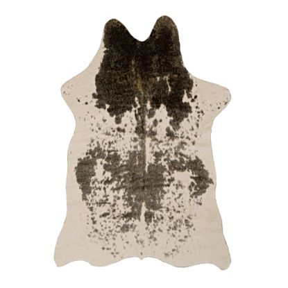 Picture of Linon Austin Faux Cowhide Area Rug, 60in x 79in, Brown/White