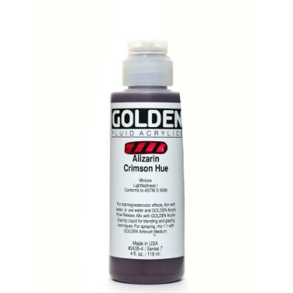 Picture of Golden Fluid Acrylic Paint, 4 Oz, Historical Alizarin Crimson Hue