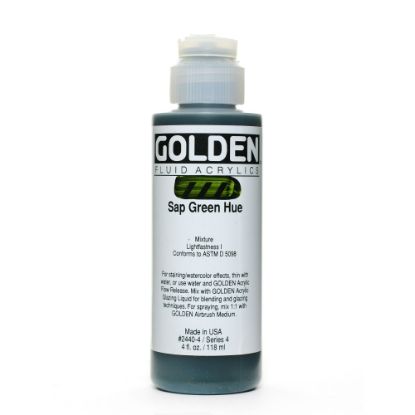 Picture of Golden Fluid Acrylic Paint, 4 Oz, Historical Sap Green Hue