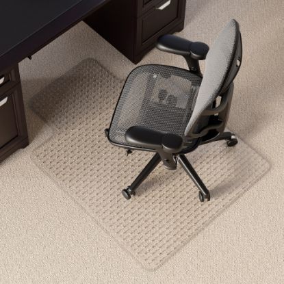 Picture of Realspace Heavy Duty Chair Mat for Carpet with Lip, Ramped Edge, 36in x 48in, Clear