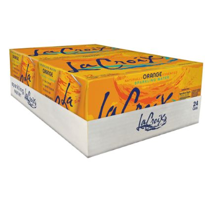 Picture of LaCroix Core Sparkling Water with Natural Orange Flavor, 12 Oz, Case of 24 Cans