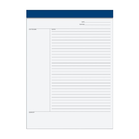 Picture of TOPS Idea Collective Legal Pad, 8 1/2in x 11 3/4in, Legal Ruled, 50 Sheets, White