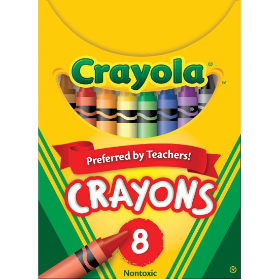 Picture of Crayola Standard Crayons, Assorted Colors, Box Of 8 Crayons