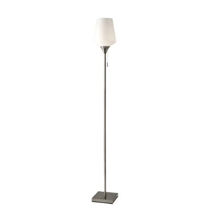 Picture of Adesso Roxy Floor Lamp, 71inH, White Shade/Brushed Steel