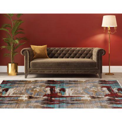 Picture of Linon Serene Area Rug, 8ft x 11ft, Cybele Beige/Teal