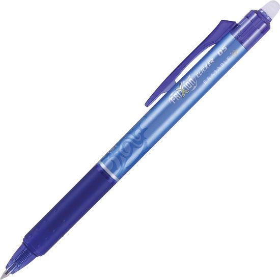 Picture of Pilot FriXion Ball Clicker Erasable Retractable Gel Pens, Pack of 12, Extra Fine Point, 0.5 mm, Blue Barrel, Blue Ink