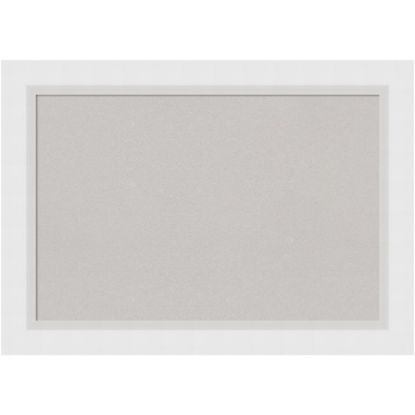 Picture of Amanti Art Cork Bulletin Board, 28in x 20in, Gray, Blanco White Wood Frame