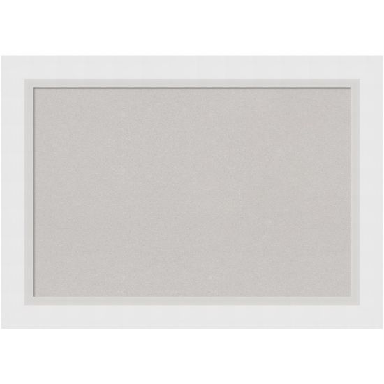 Picture of Amanti Art Cork Bulletin Board, 28in x 20in, Gray, Blanco White Wood Frame