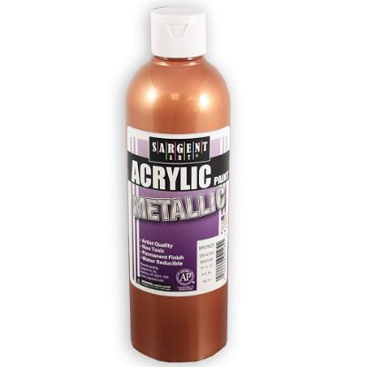 Picture of Sargent Art Metallic Acrylic Paint, 16 Oz, Bronze