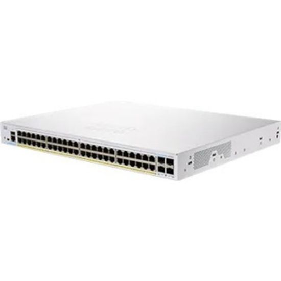 Picture of Cisco 350 CBS350-48FP-4X Ethernet Switch - 48 Ports - Manageable - Gigabit Ethernet, 10 Gigabit Ethernet - 1000Base-T, 10GBase-X - 2 Layer Supported - Modular - 76.22 W Power Consumption - 740 W PoE Budget - Optical Fiber, Twisted Pair - PoE Ports