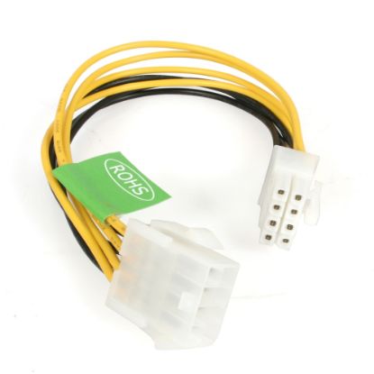 Picture of StarTech.com Power extension cable - EPS 8 pin +12V (M) - EPS 8 pin +12V (F) - 20 cm - Extend the reach of your EPS power supply cable by 8in