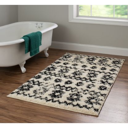 Picture of Linon Bijou Area Rug, 3ft x 5ft, Demeter Ivory/Black