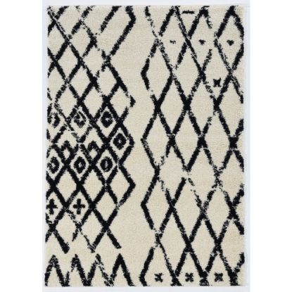 Picture of Linon Bijou Area Rug, 5ft x 7ft, Juno Ivory/Black