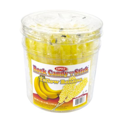 Picture of Espeez Rock Candy Sticks, 7in, Yellow, Pack Of 36