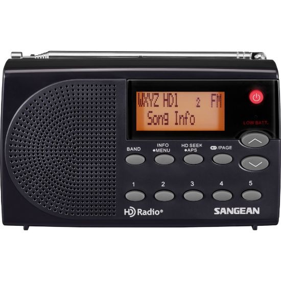 Picture of Sangean HDR-14 Radio Tuner - 20 x AM, 20 x FM - LCD Display - Headphone - 3 x AA - Portable