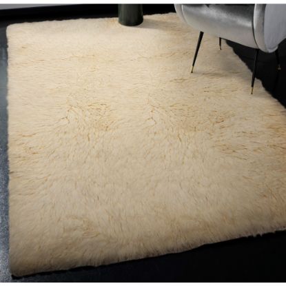 Picture of Linon Flokati Area Rug, 5ft x 7ft, Morrigan 4000G Natural