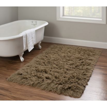 Picture of Linon Flokati Area Rug, 3ft x 5ft, Morrigan 2000G Mushroom