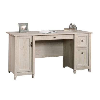 Picture of Sauder Edge Water 59inW Computer Desk, Chalked Chestnut