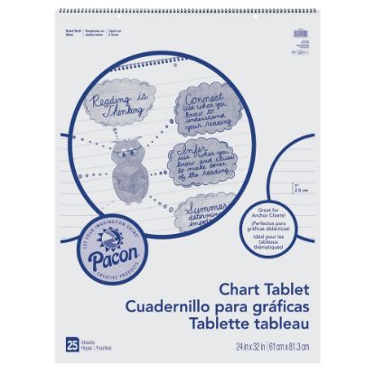 Picture of Pacon Chart Tablet, 24in x 32in, 1in Ruled, 25 Sheets