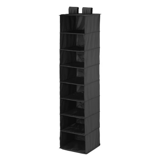 Picture of Honey-Can-Do 8-Shelf Hanging Vertical Closet Organizer, 54inH x 12inW x 12inD, Black