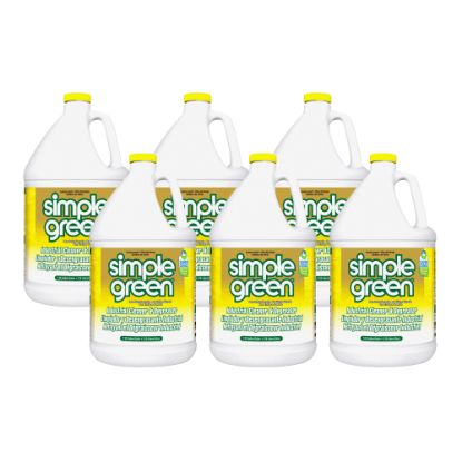 Picture of Simple Green Industrial Cleaner/Degreaser - Concentrate - 128 fl oz (4 quart) - Lemon Scent - 6 / Carton - Lemon